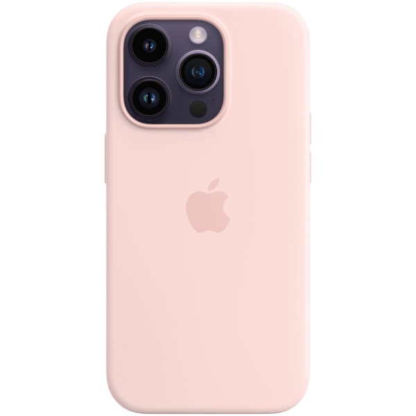 Apple MPTH3ZM/A iPhone 14 Pro Silicone Case w/ MagSafe - Chalk Pink - Image 2