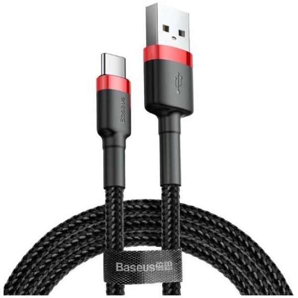 Baseus Cafule USB-kabel 2 m USB A USB C Zwart, Rood